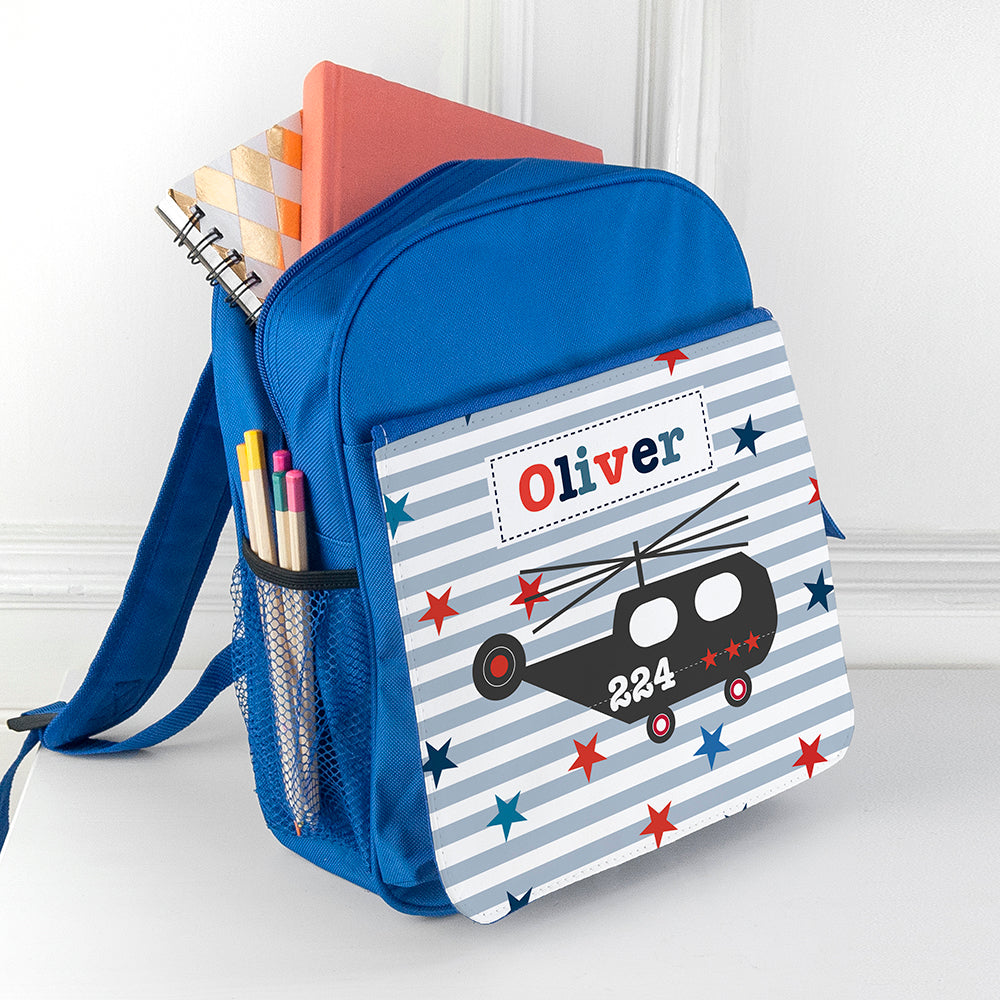 Personalised Kid's Blue Mini Rucksack