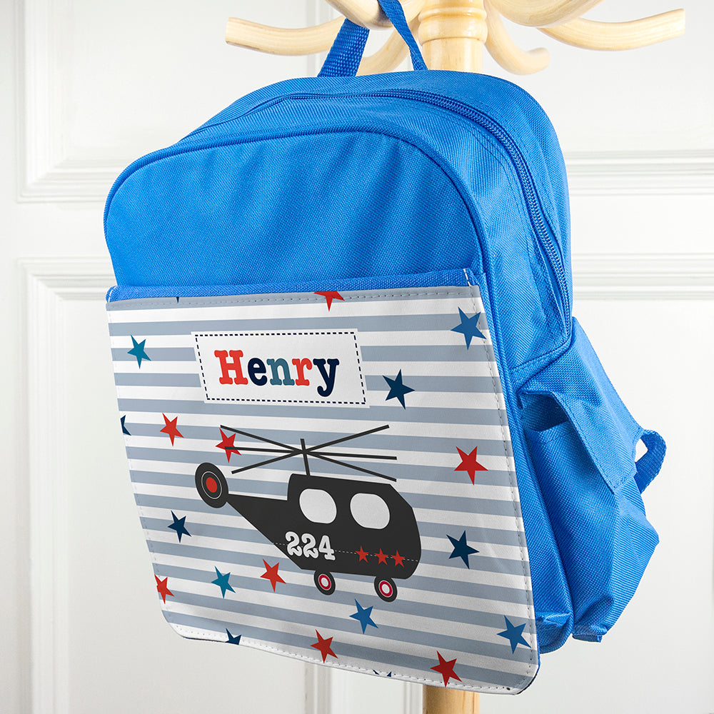 Personalised Kid's Blue Mini Rucksack