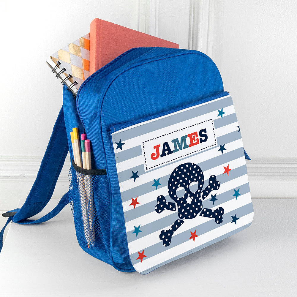 Personalised Kid's Blue Mini Rucksack