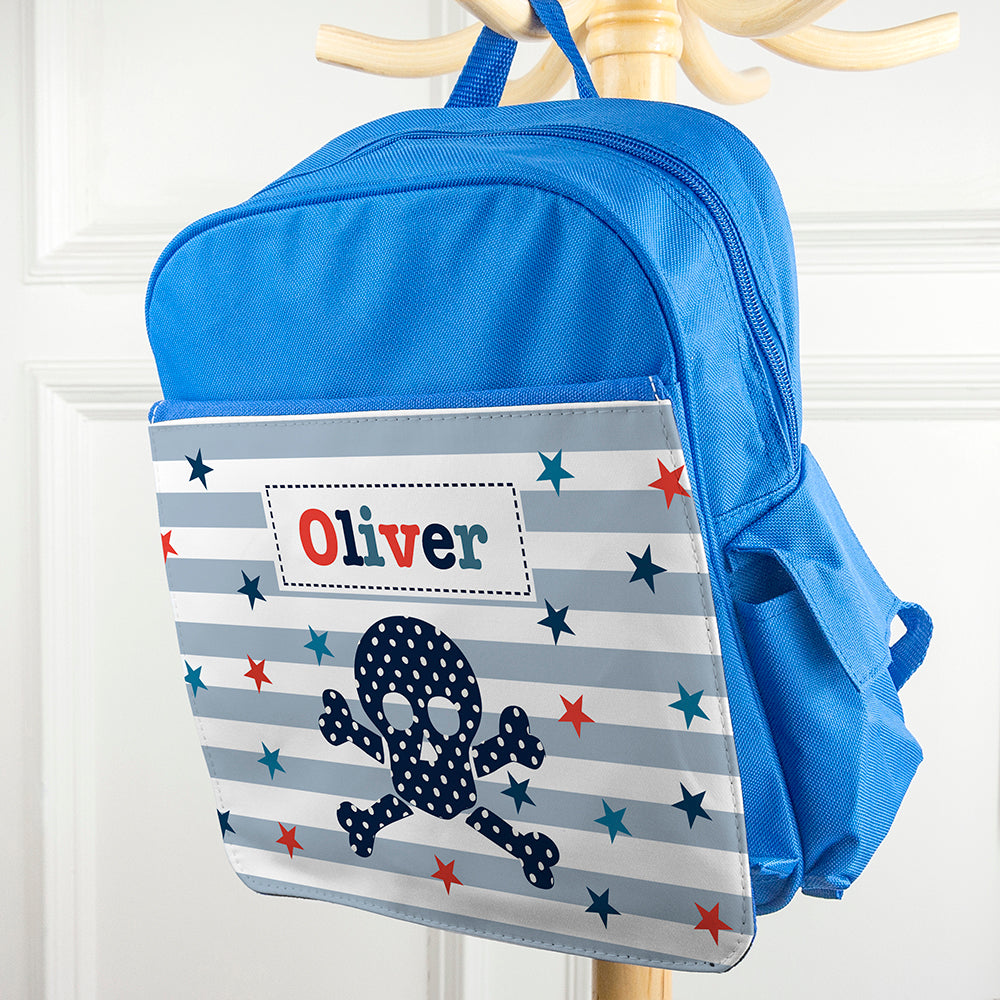 Personalised Kid's Blue Mini Rucksack