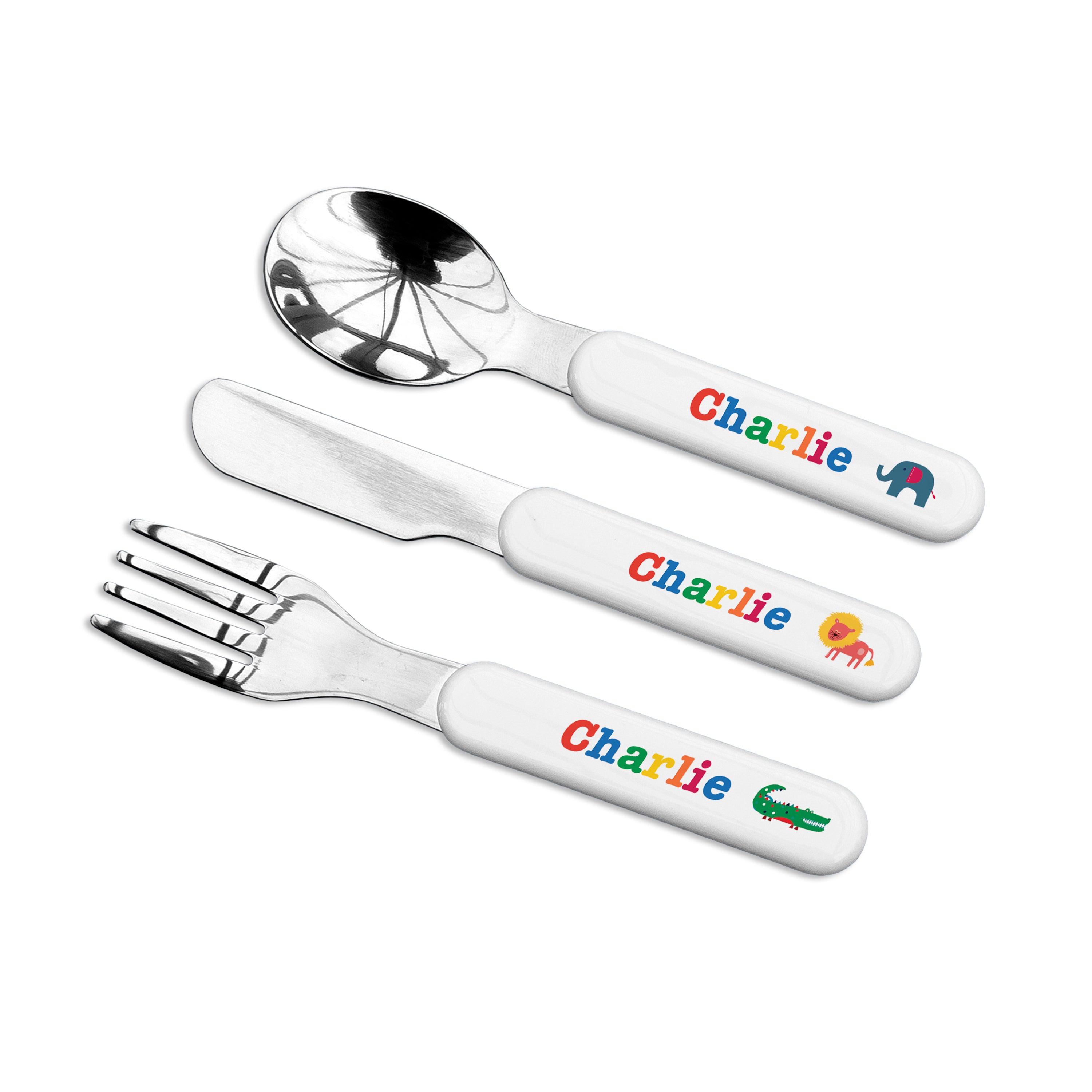 Personalised Kids Noah's Ark Metal Cutlery Set