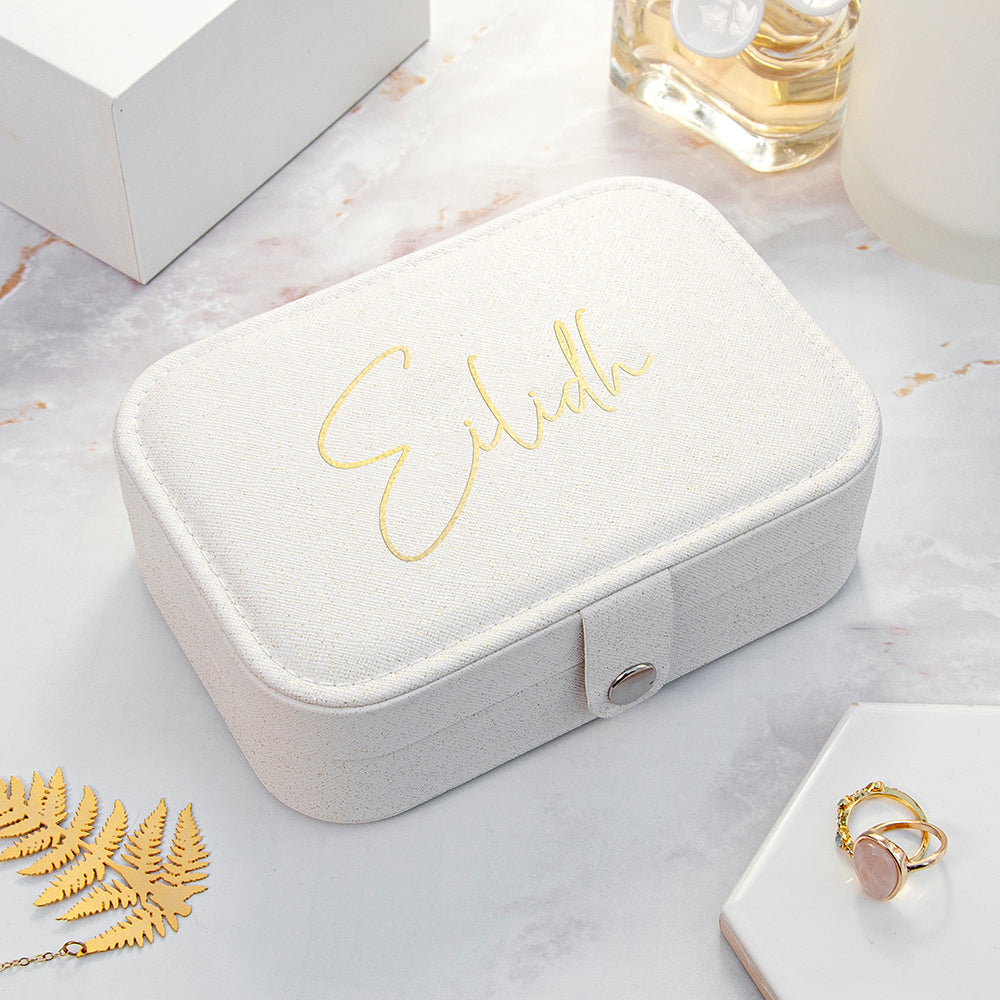 Blush Pink Personalised Jewellery Case for Women | Wonder Gifts UK